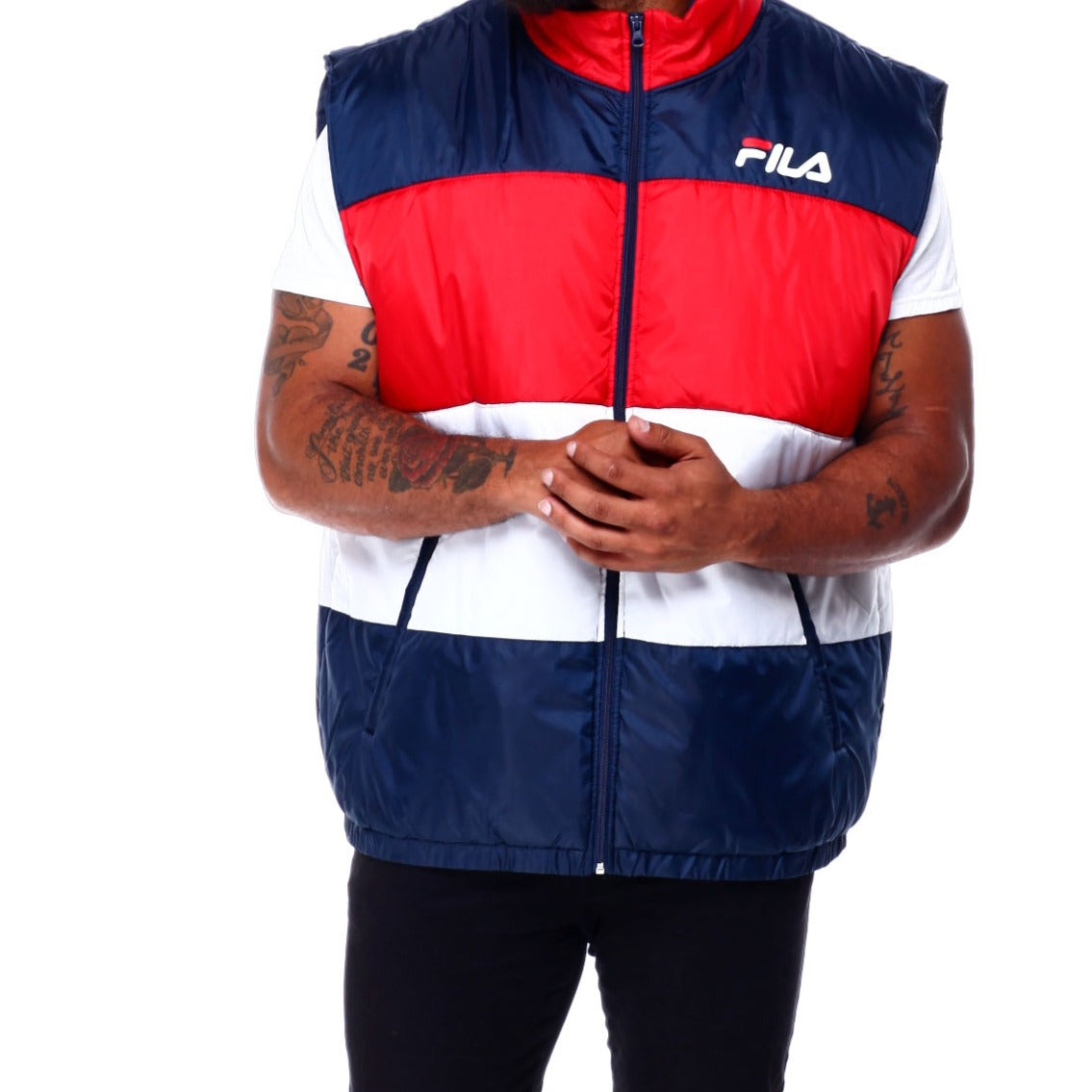 FILA TRI COLOR PUFFER BIG & TALL VEST