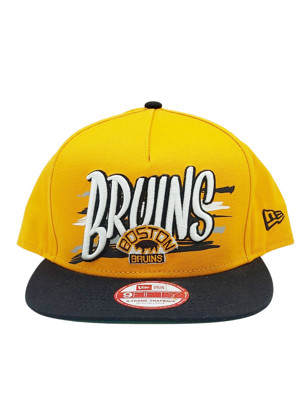 BOSTON BRUINS NEW ERA YELLOW/BLACK SNAPBACK HAT