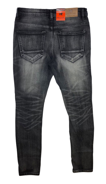 MENS ONE CULTURE DISTRESSED RIPPED JEANS