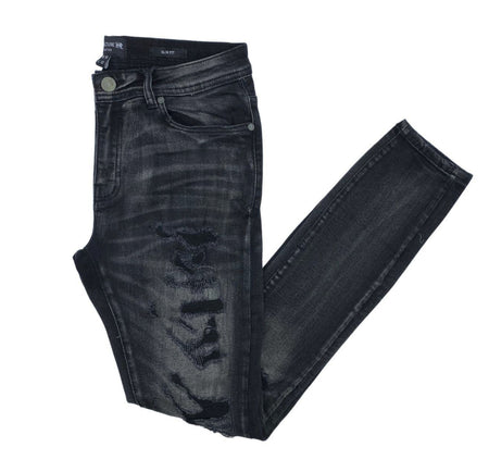 MENS ONE CULTURE DISTRESSED RIPPED JEANS