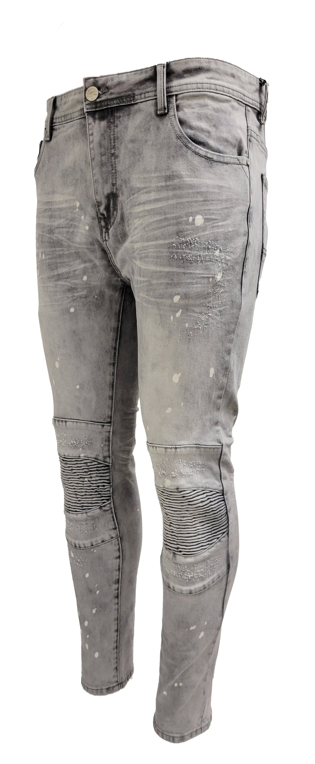 STRETCHED BIKER JEANS