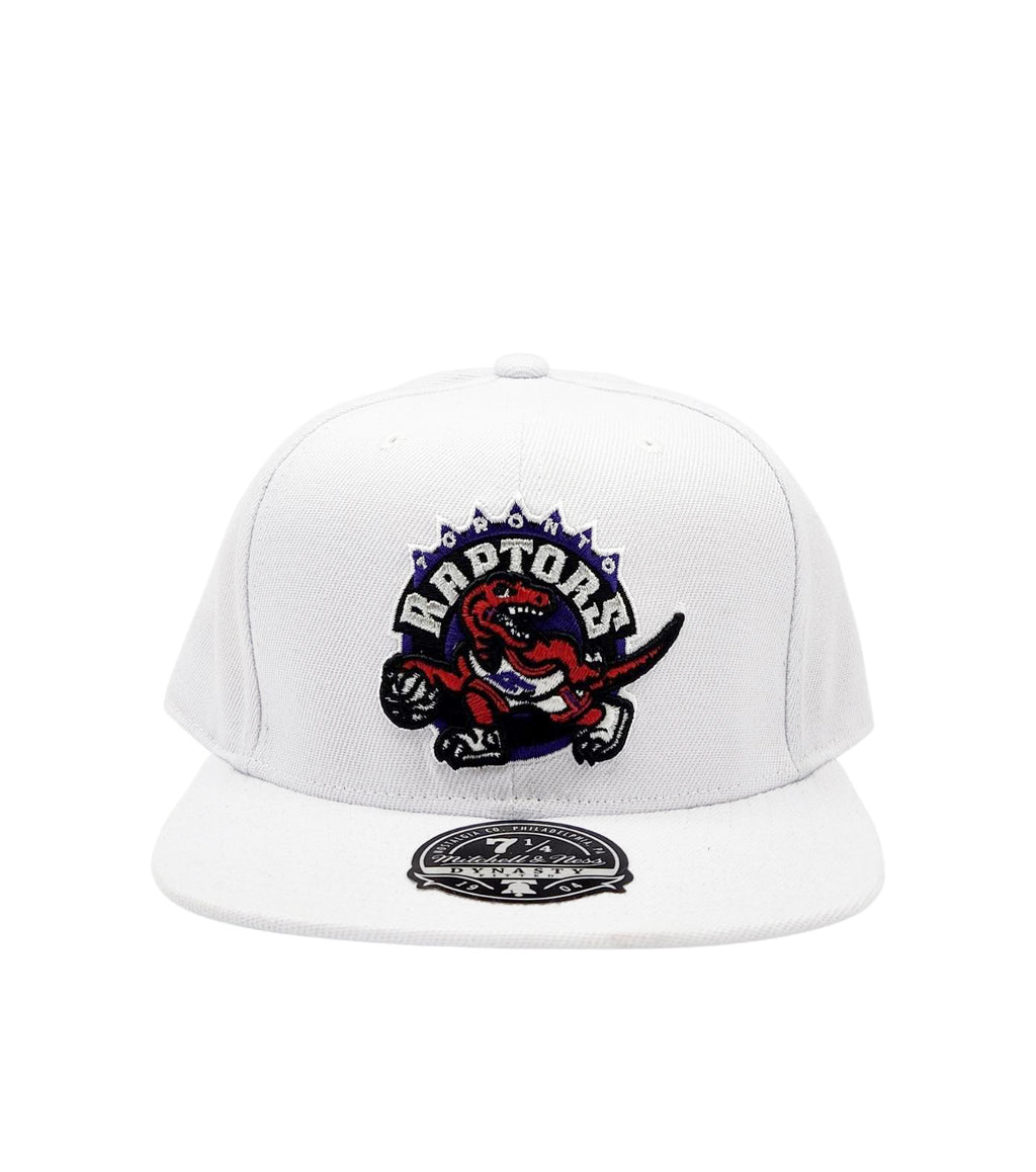 TORONTO RAPTORS DINO LOGO WHITE FITTED HAT