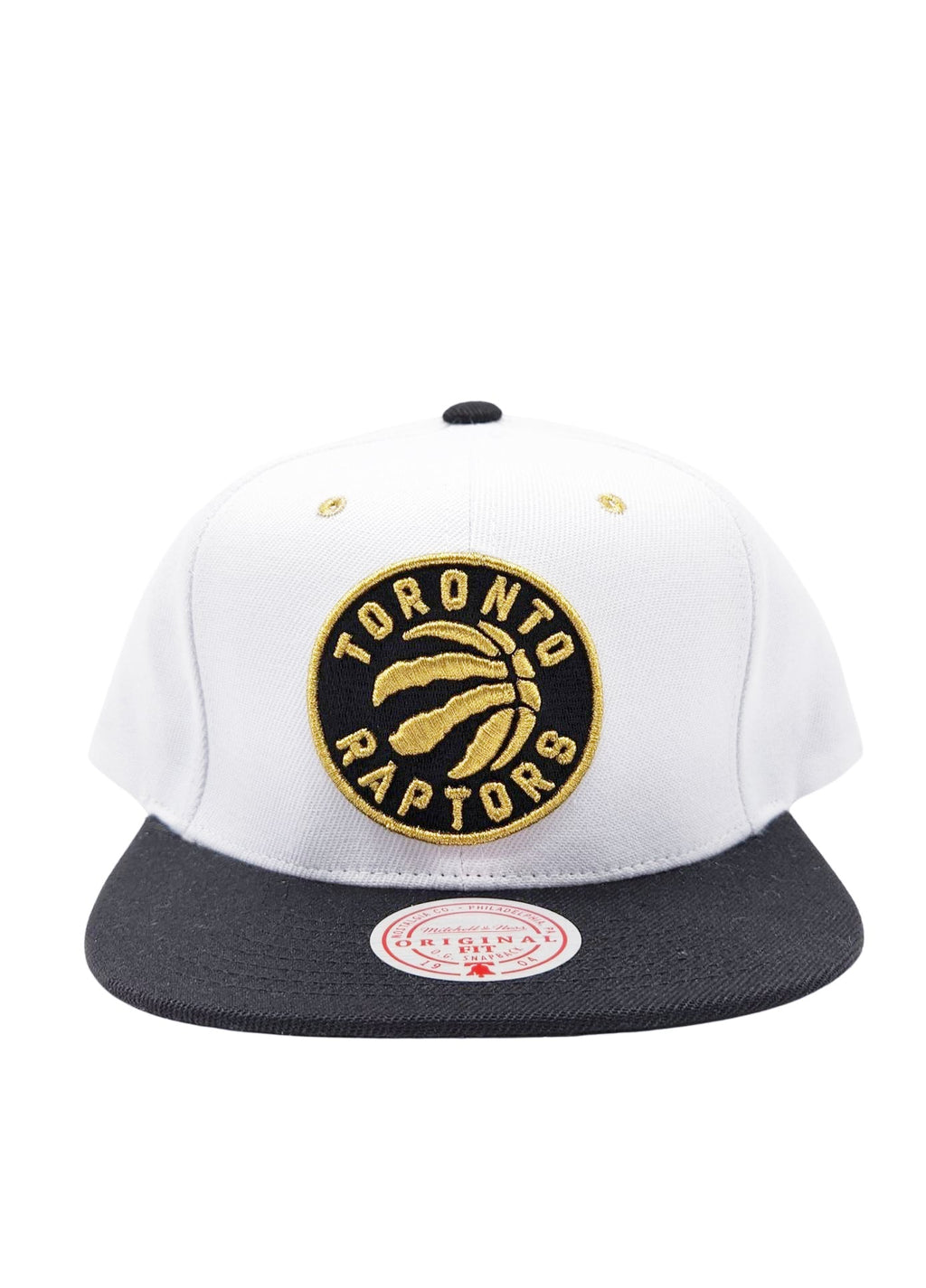 TORONTO RAPTORS GOLD POP SNAPBACK HAT (WHITE/BLACK/GOLD)