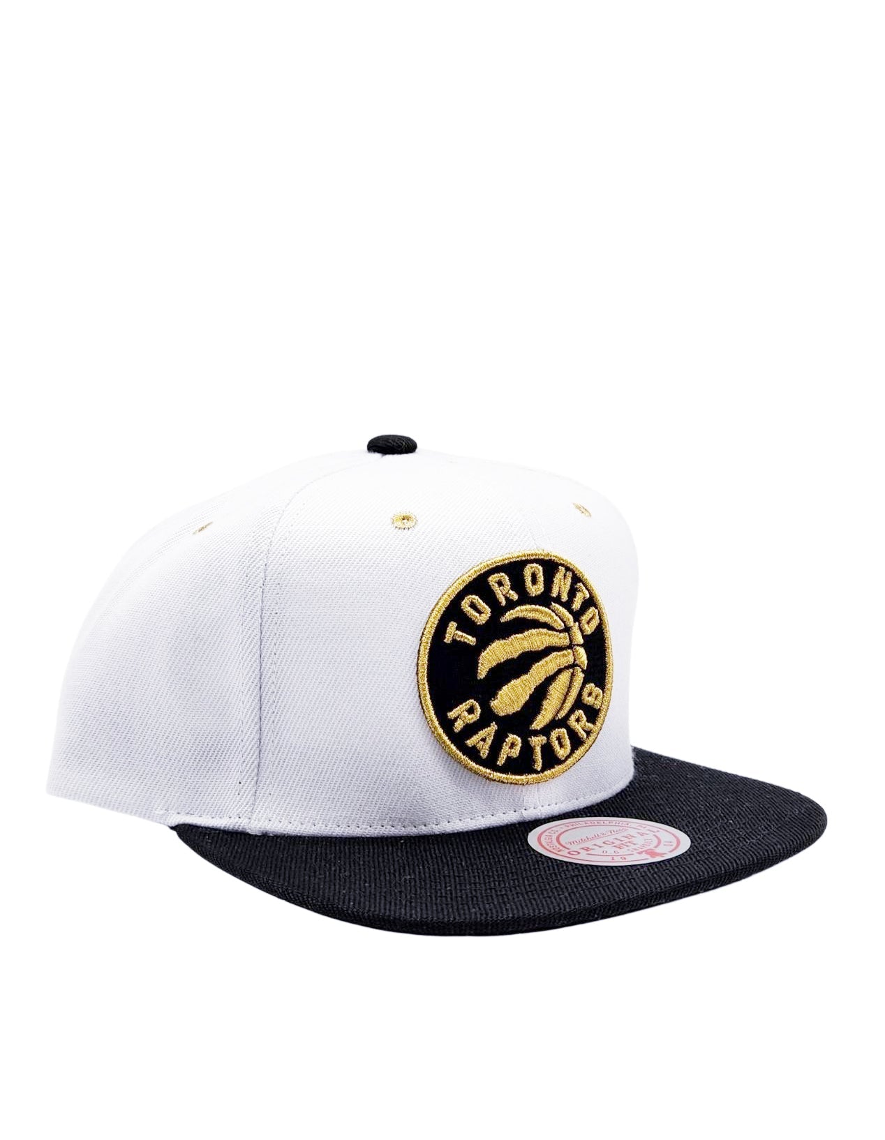 TORONTO RAPTORS GOLD POP SNAPBACK HAT (WHITE/BLACK/GOLD)