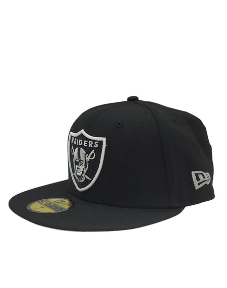 NEW ERA 59FIFTY LAS VEGAS RAIDERS BLACK/WHITE FITTED HAT