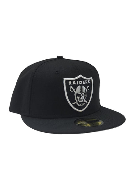 NEW ERA 59FIFTY LAS VEGAS RAIDERS BLACK/WHITE FITTED HAT