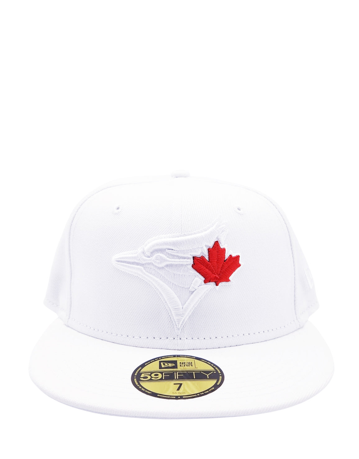 NEW ERA 59FIFTY TORONTO BLUE JAYS WHITE WITH RED LEAF FITTED HAT