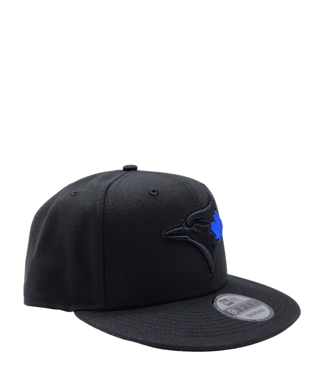 NEW ERA 9FIFTY TORONTO BLUE JAYS BLACK WITH BLUE LEAF SNAPBACK HAT