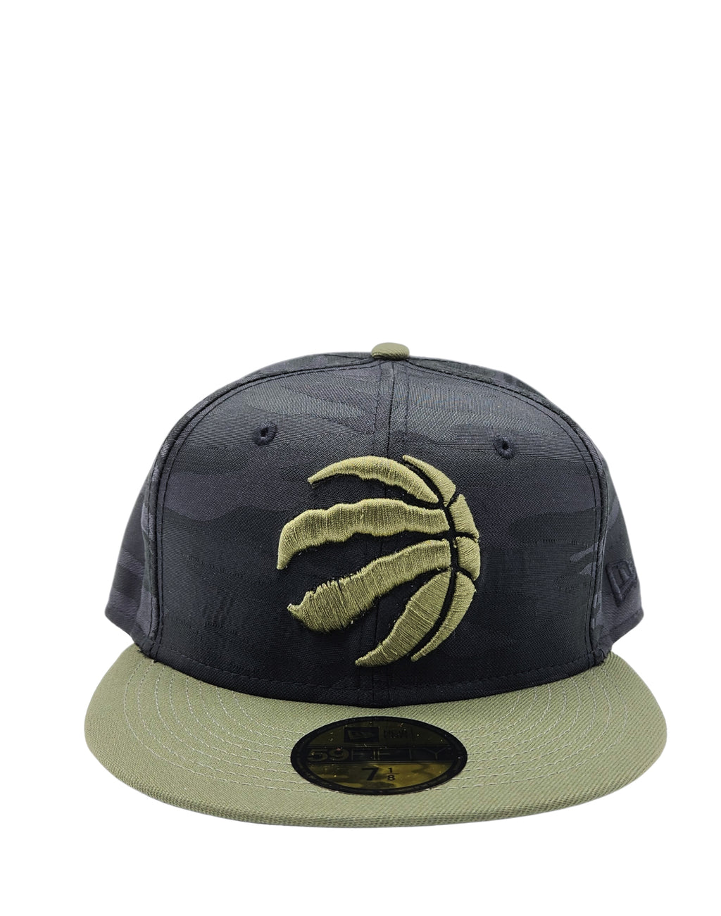 5950 NEW ERA NBA TORONTO RAPTORS BLACK/OLIVE CAMO FITTED HAT