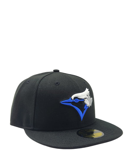 NEW ERA 59FIFTY TORONTO BLUE JAYS BLACK WITH BLUE LOGO FITTED HAT