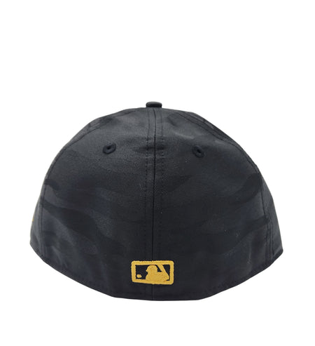 NEW ERA 59FIFTY TORONTO BLUE JAYS BLACK CAMO WITH GOLD LOGO FITTED HAT