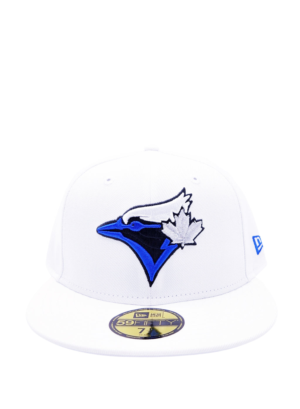 NEW ERA 59FIFTY TORONTO BLUE JAYS WHITE WITH BLUE LOGO FITTED HAT