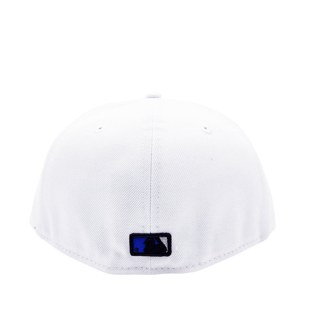 NEW ERA 59FIFTY TORONTO BLUE JAYS WHITE WITH BLUE LOGO FITTED HAT