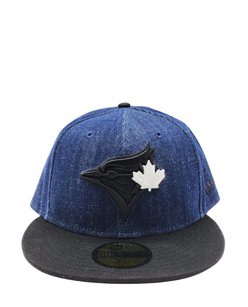 NEW ERA 59FIFTY TORONTO BLUE JAYS DENIM BLUE/BLACK FITTED HAT