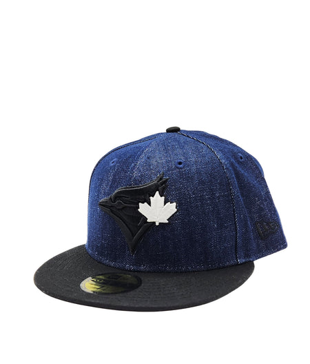 NEW ERA 59FIFTY TORONTO BLUE JAYS DENIM BLUE/BLACK FITTED HAT