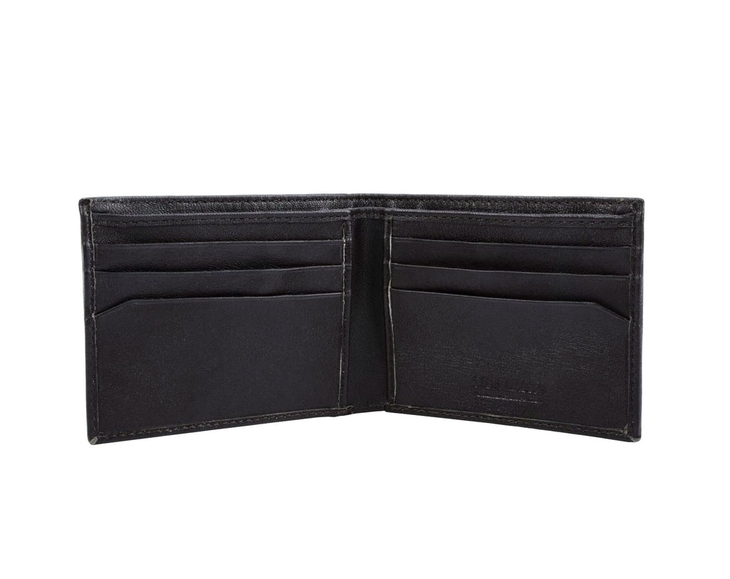 STEVE MADDEN MEN'S SLIMFOLD TRAVEL WALLET (BLACK)