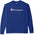 CHAMPION SCRIPT LOGO CREWNECK L/S T-SHIRTS NAVY