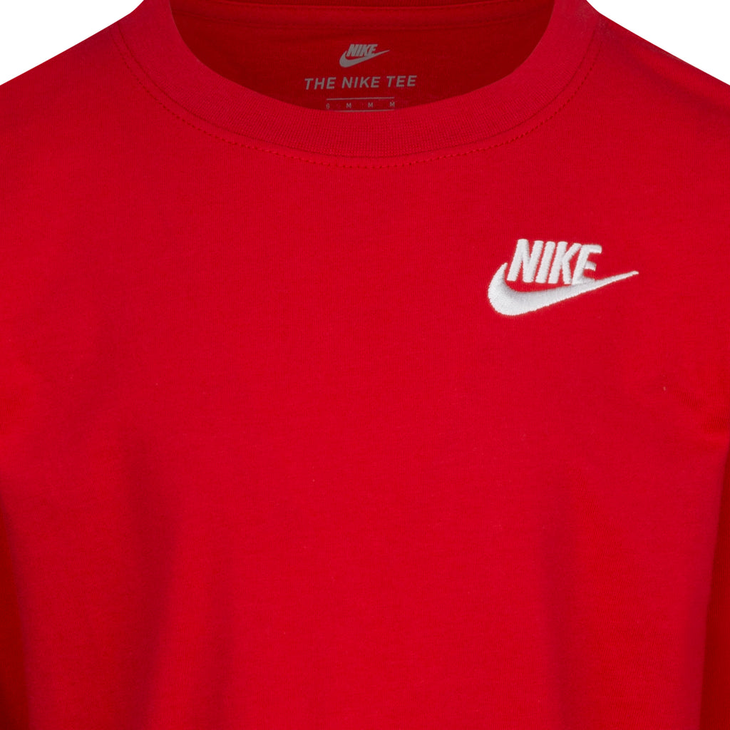 NIKE KIDS' LONG SLEEVE EMBRO FUTURA TEE (RED)