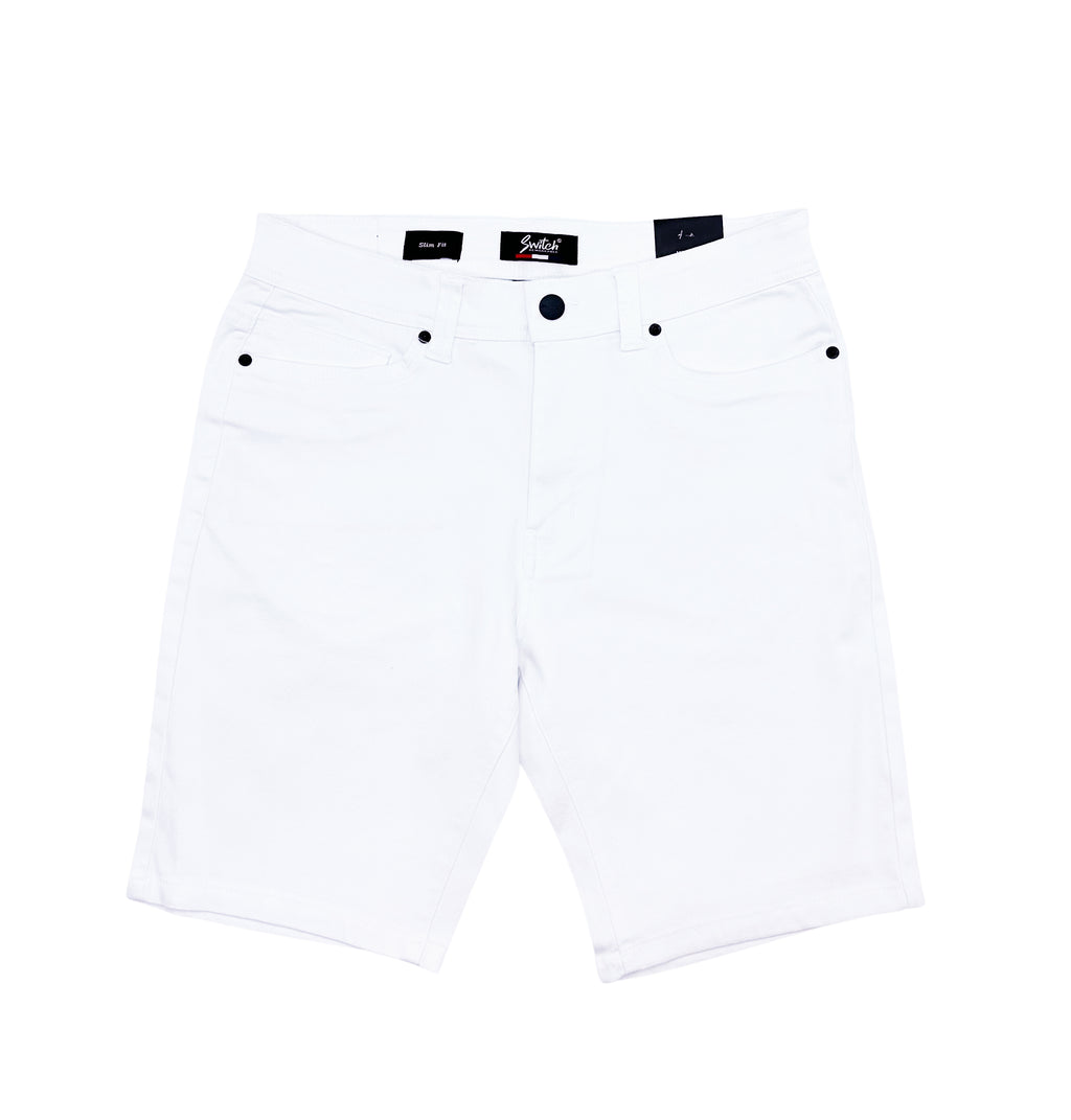 SWITCH MEN'S STRETCH TWILL SHORTS (WHITE)