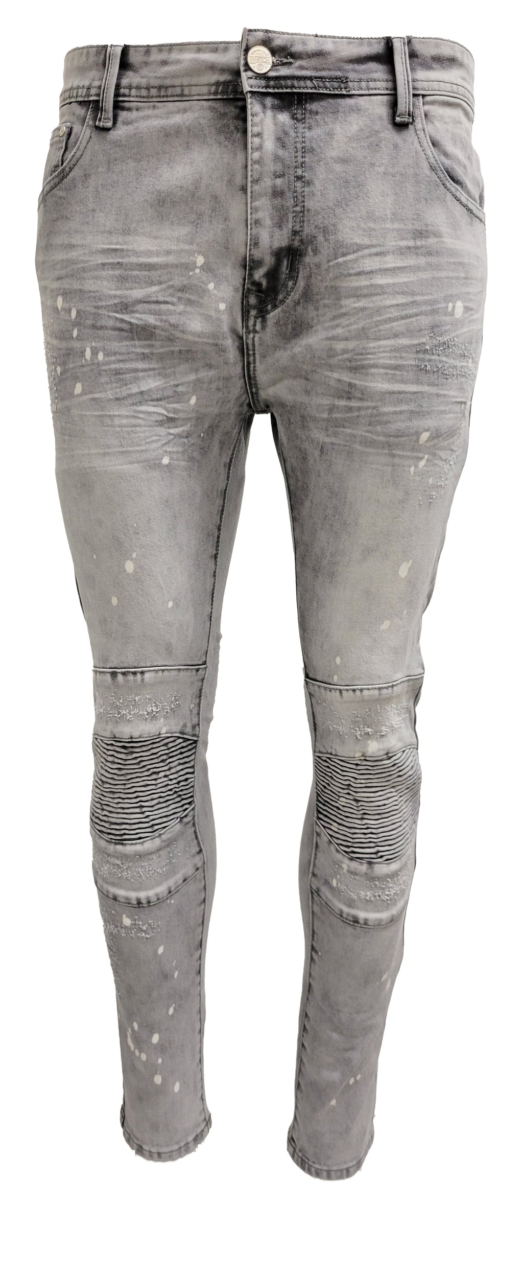 STRETCHED BIKER JEANS