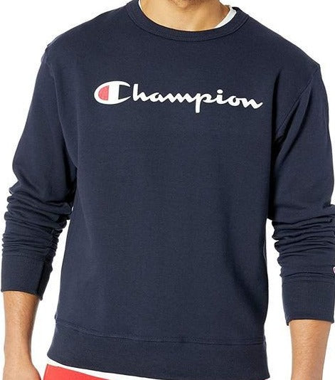 CHAMPION SCRIPT LOGO CREWNECK SWEATER
