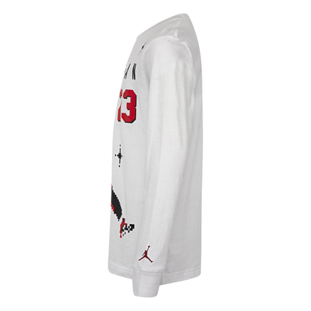 JORDAN BOYS' DIGI LONG SLEEVE SLAM TEE (WHITE)