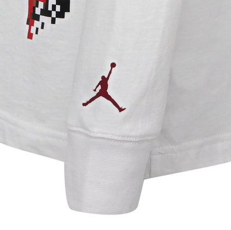 JORDAN BOYS' DIGI LONG SLEEVE SLAM TEE (WHITE)