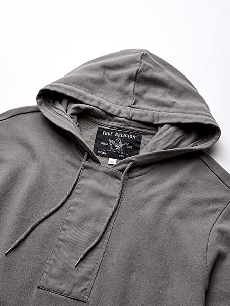 HALF ZIP FLAP HOODIE WITH POCKET