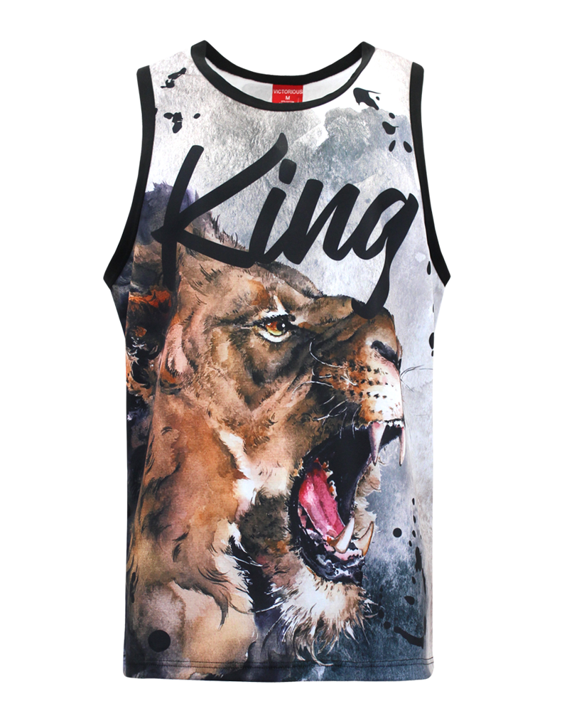 VICTORIOUS LION KING SUBLIMATION TANK TOP