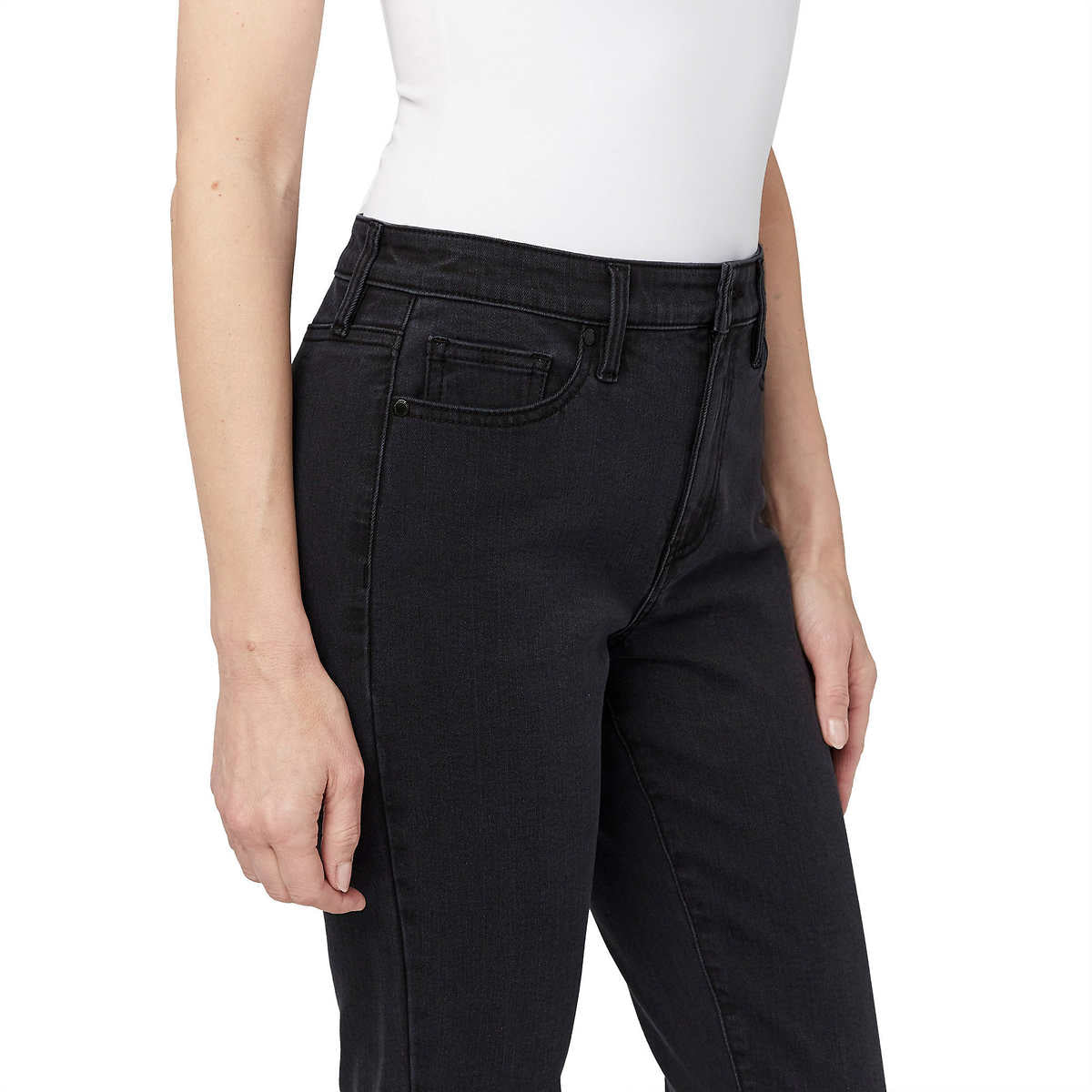 BUFFALO WOMEN'S HIGH RISE SOFT STRETCH DENIM (WASHED BLACK)