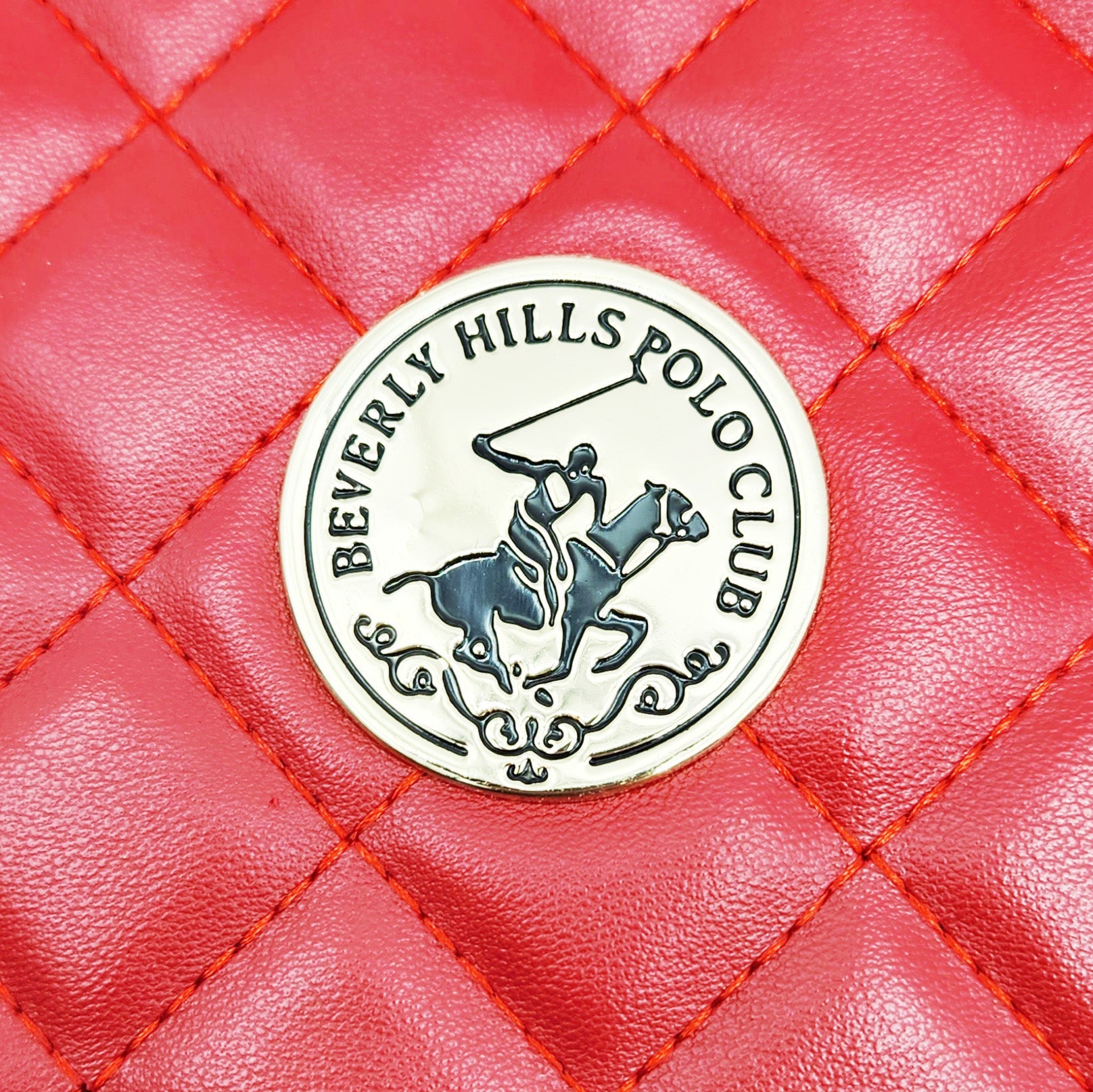 BEVERLY HILLS WOMEN'S RED FANCY HAND BAG