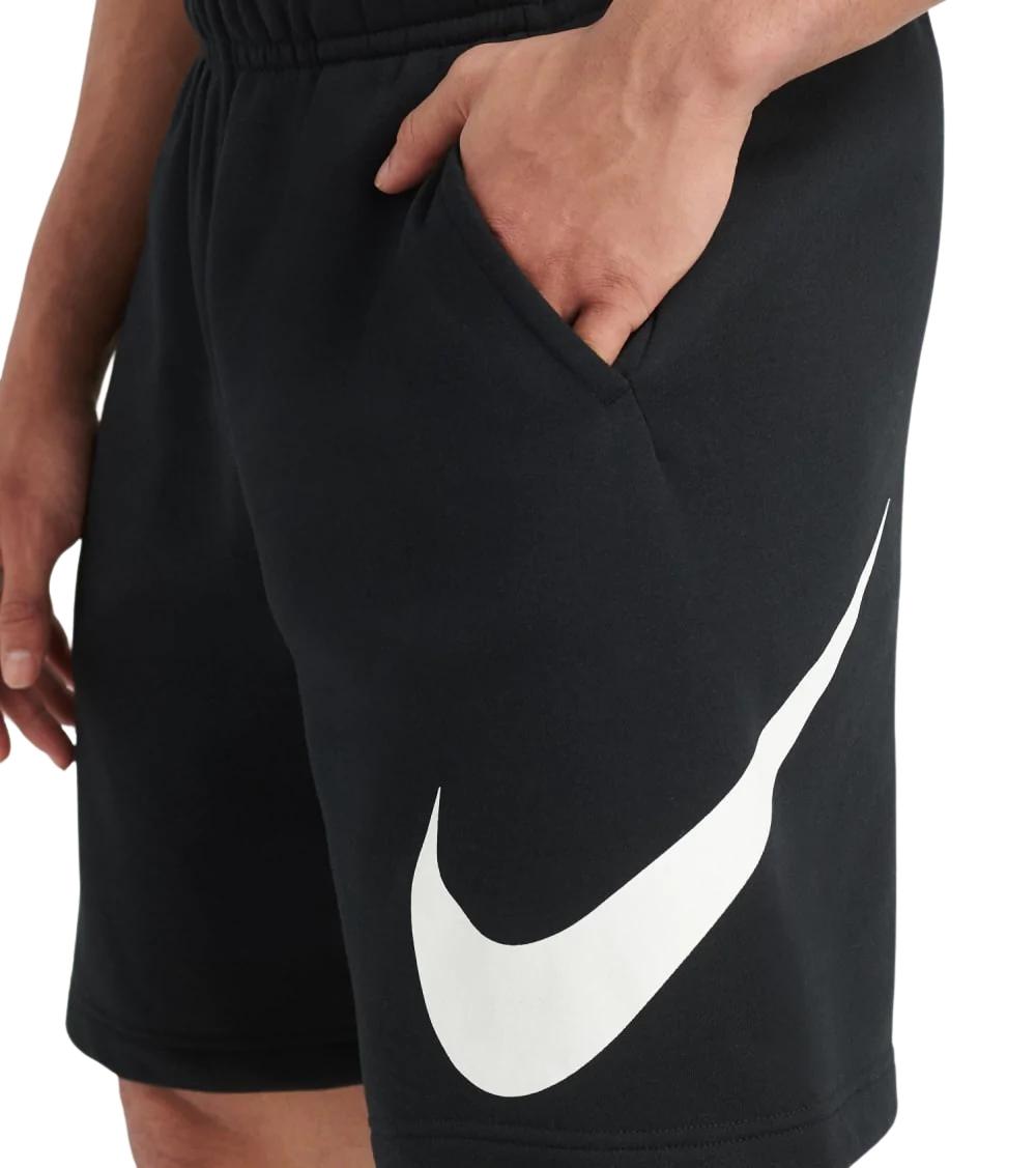 NIKE STANDARD FIT FLEECE SHORTS (BLACK)