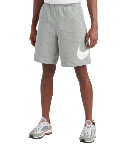 NIKE STANDARD FIT FLEECE SHORTS (HEATHER GREY)