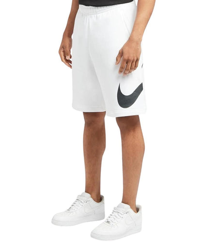 NIKE STANDARD FIT FLEECE SHORTS (WHITE)