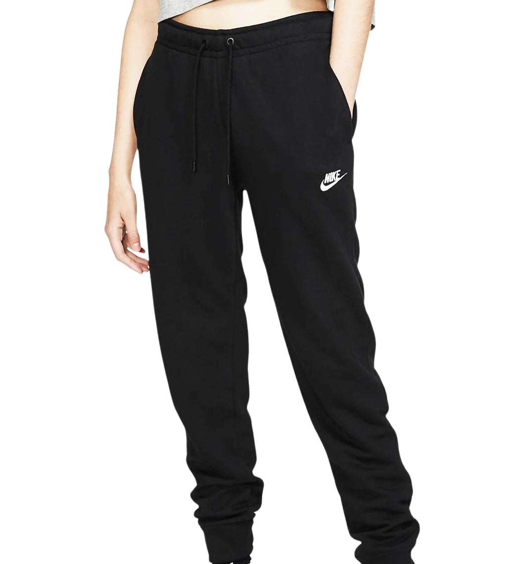 NIKE WOMEN'S SPORTSWEAR ESSENTIAL FLEECE JOGGER PANTS (BLACK)