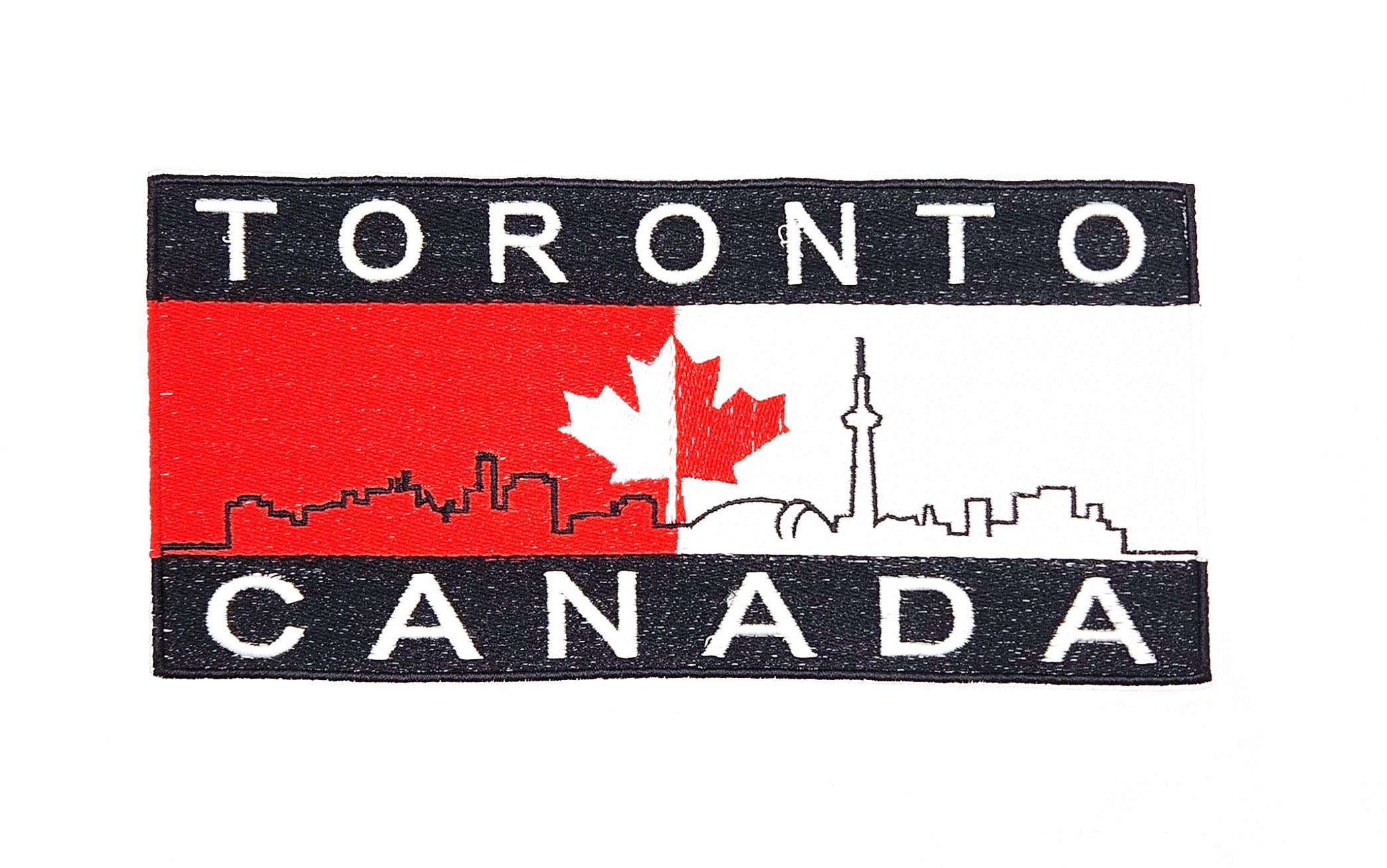 TORONTO CANADA EMBROIDERED LOGO PRINT T-SHIRT (WHITE)