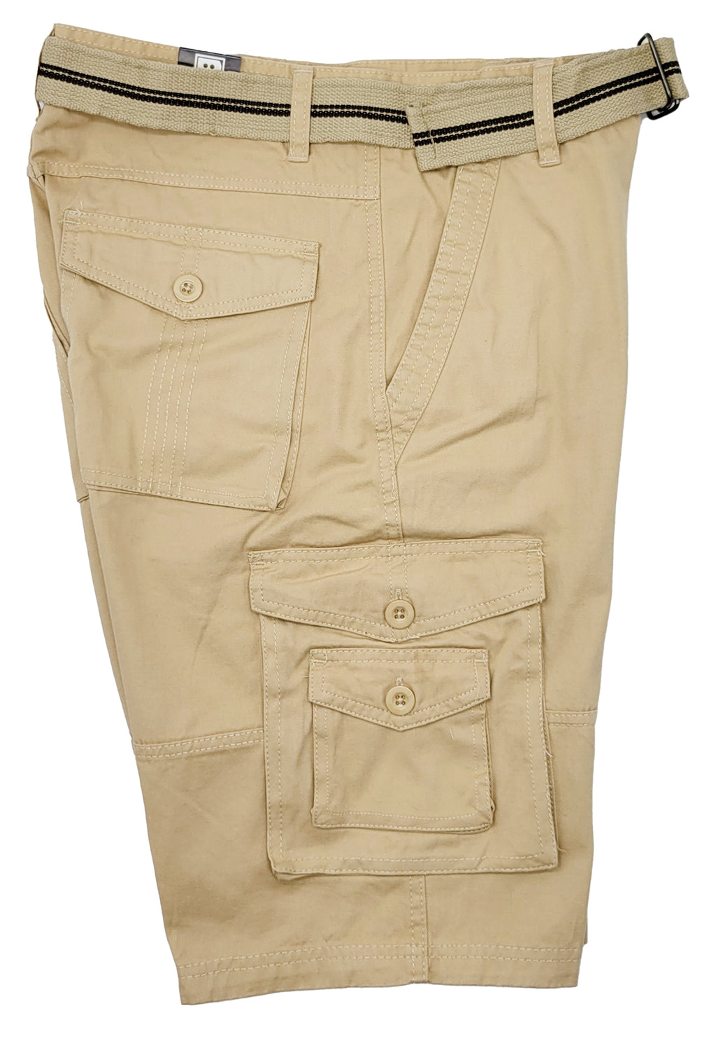 PLOREO CARGO BELTED SHORTS (LT KHAKI)