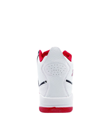 MEN'S D SIGN LOGO HIGH TOP WHITE/ RED / BLACK SHOES