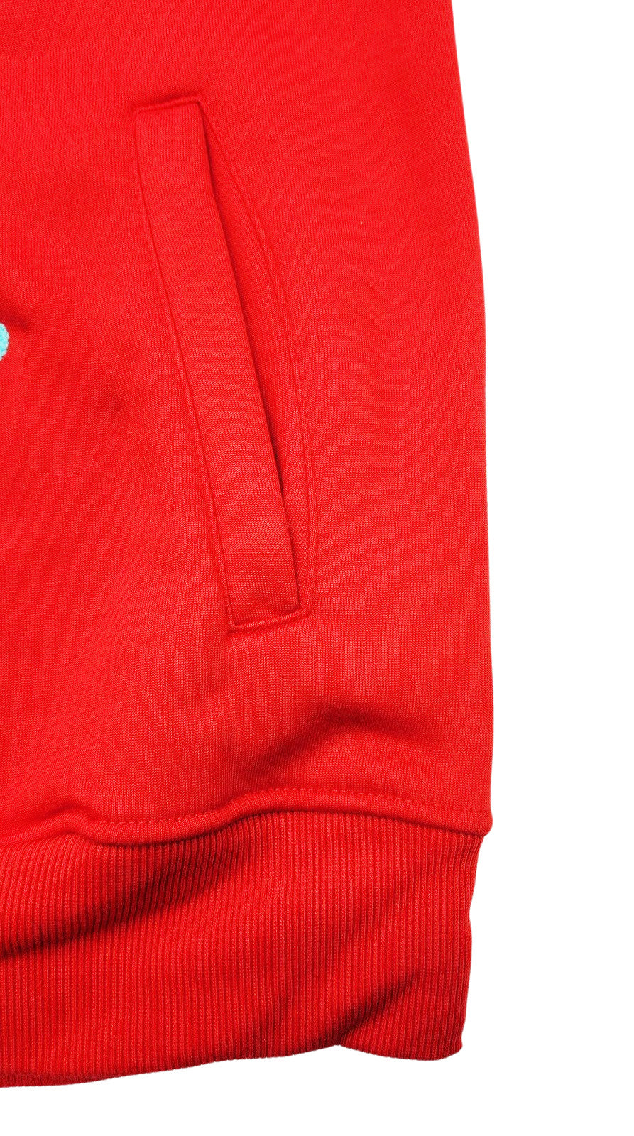 BLEECKER & MERCER MEN'S BEAR GRAPHIC FLEECE HOODIE (RED)