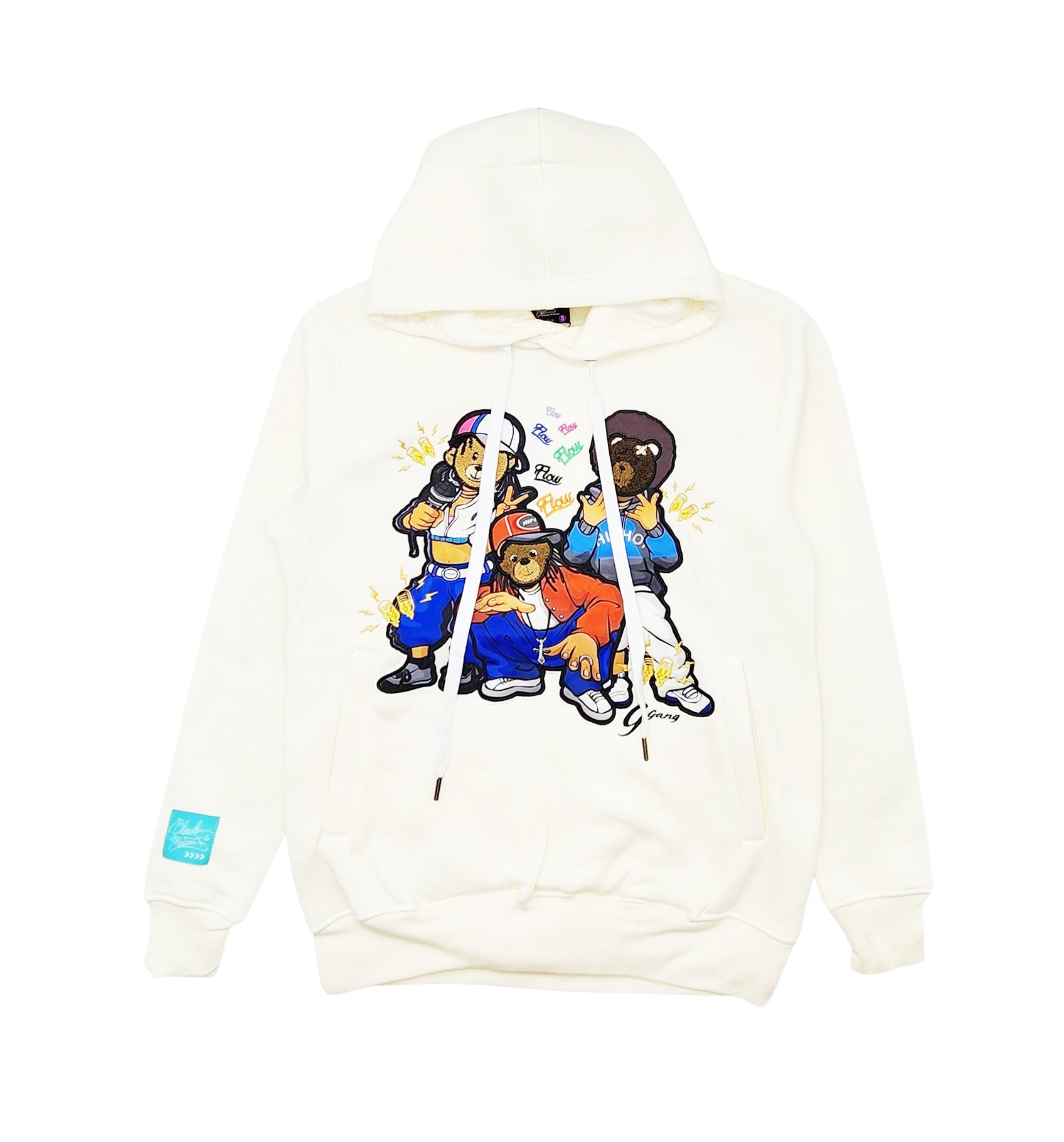 BLEECKER & MERCER MEN'S BEAR FLEECE HOODIE (IVORY)