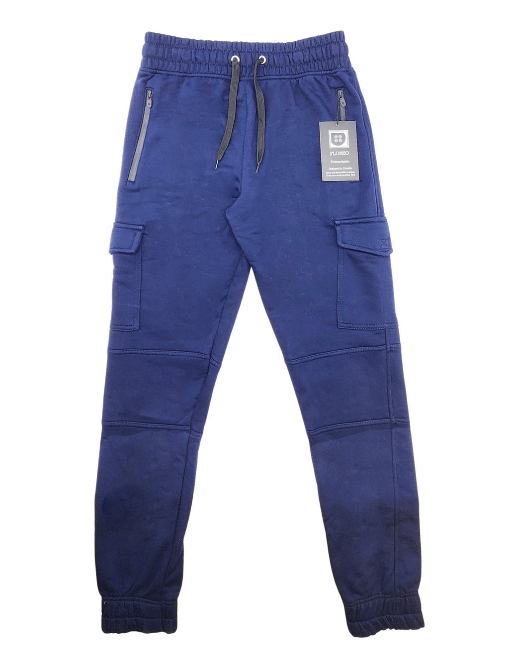 PLOREO MEN'S CARGO FLEECE JOGGERS (NAVY)