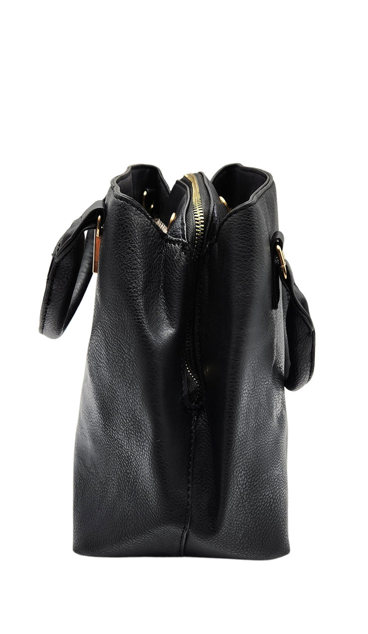 GLORIA VANDERBILT WOMEN'S BLACK FANCY HAND BAG