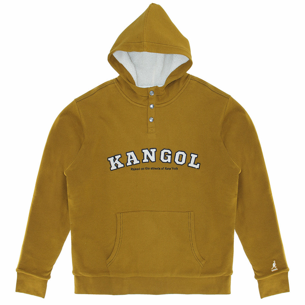 KANGOL WORKWEAR SHERFA WAFFLE HOODIE (BROWN)