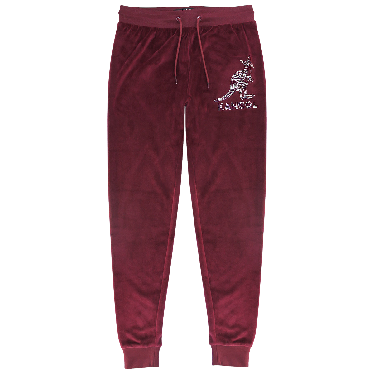 KANGOL WOMEN'S VELOUR CRYSTAL TRACKSET (MAROON)