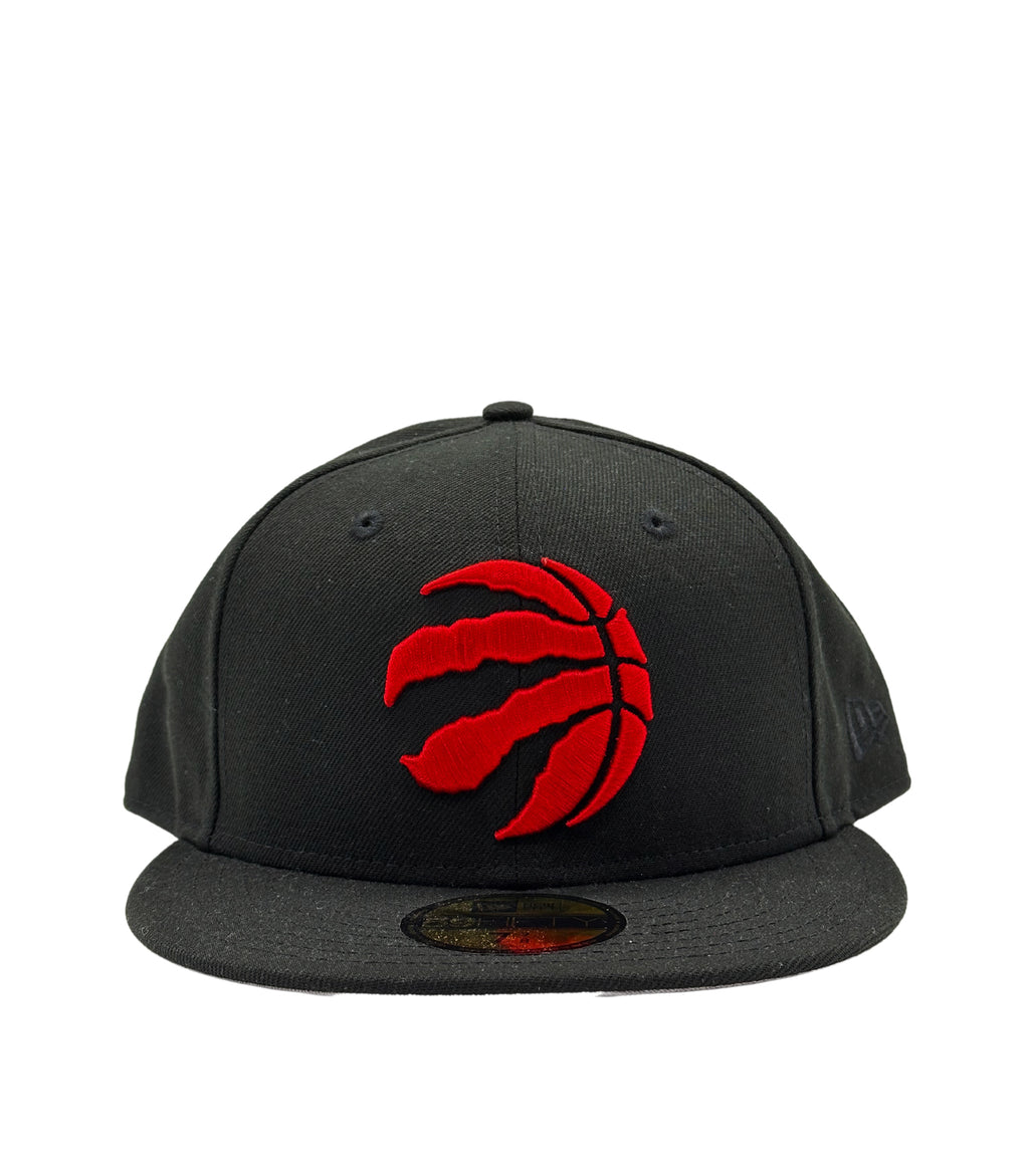 MEN'S 5950 TORONTO RAPTORS RED ON BLACK FITTED HAT