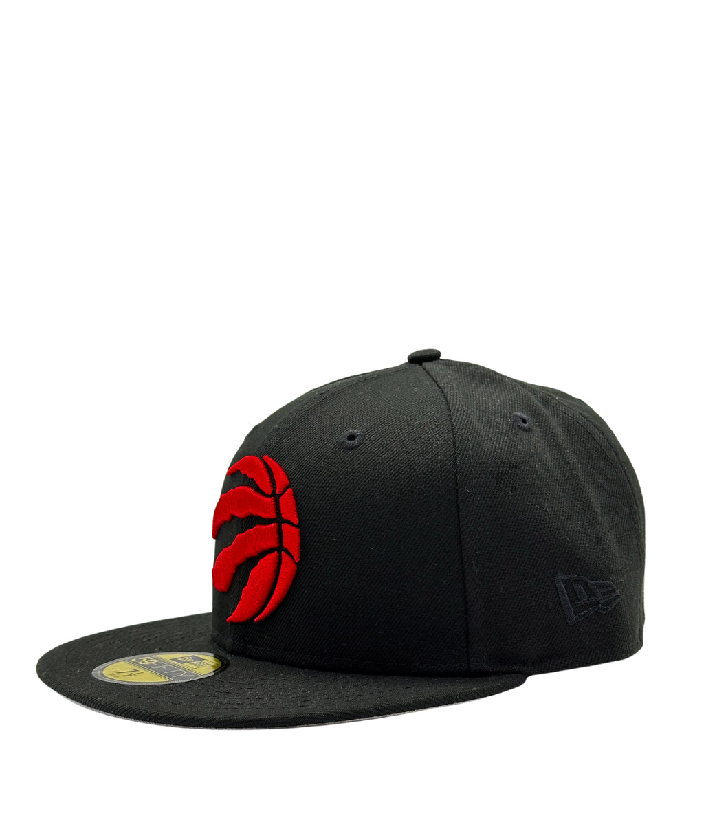 MEN'S 5950 TORONTO RAPTORS RED ON BLACK FITTED HAT