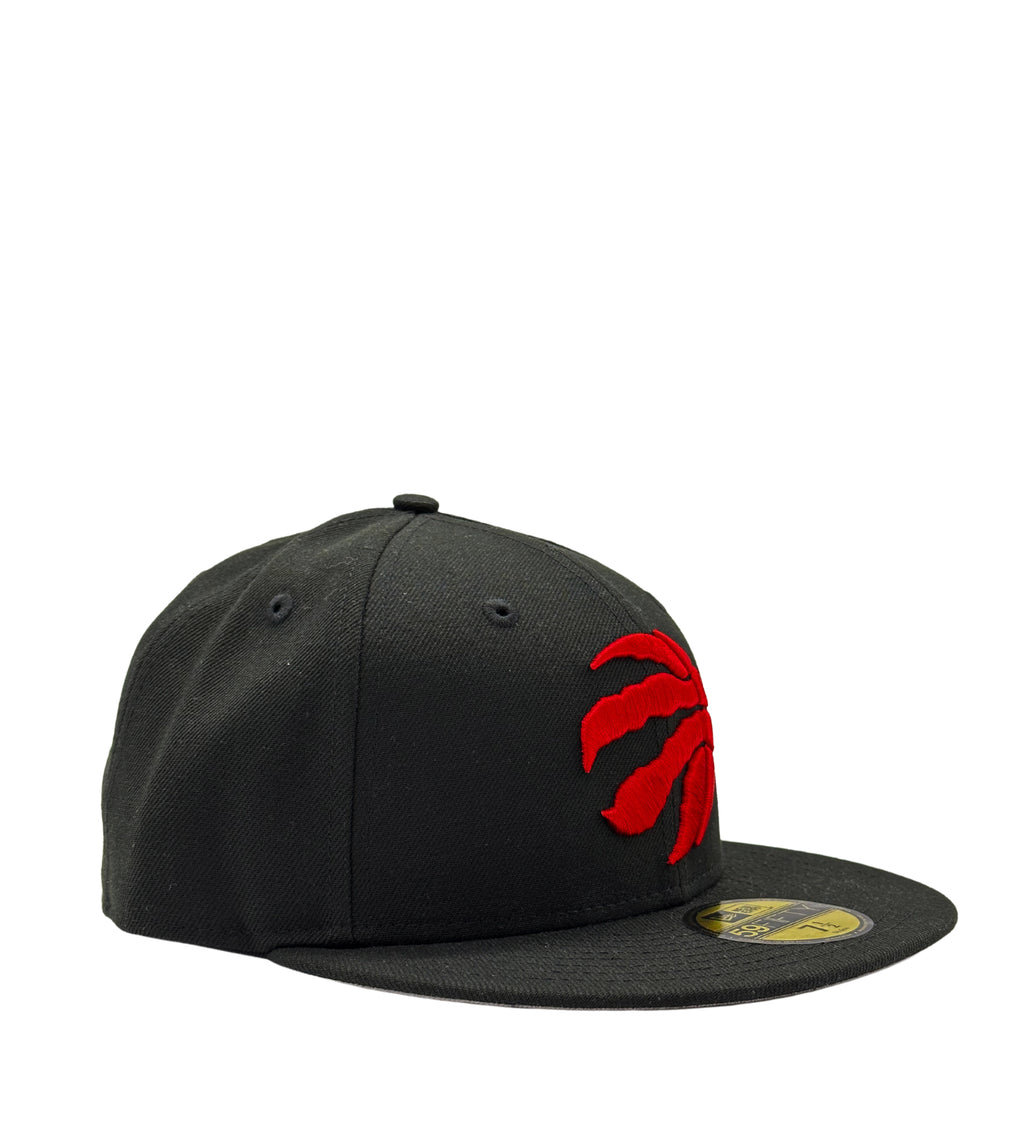 MEN'S 5950 TORONTO RAPTORS RED ON BLACK FITTED HAT