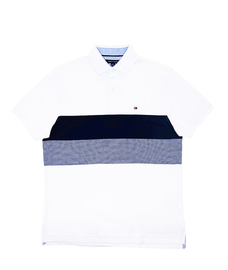 MEN'S TOMMY HILFIGER SHORT SLEEVE POLO TSHIRT (WHITE)