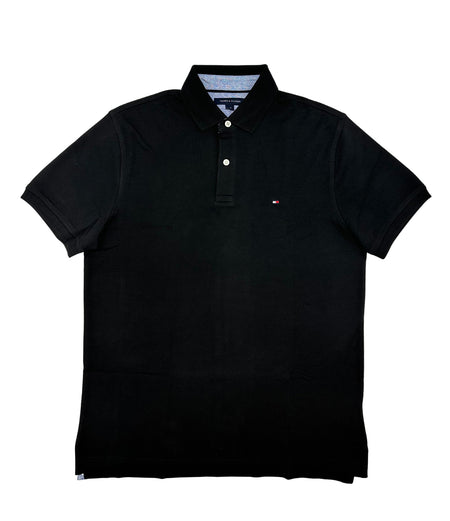 MEN'S TOMMY HILFIGER SHORT SLEEVE POLO TSHIRT (BLACK)