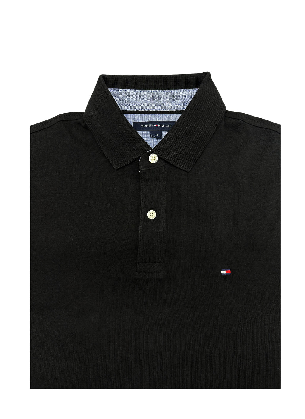 MEN'S TOMMY HILFIGER SHORT SLEEVE POLO TSHIRT (BLACK)